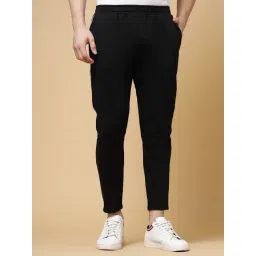 Rigo Black Synthetic Regular Fit Solid Trackpants-picture-47