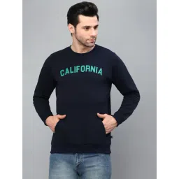 Rigo Blue Fleece Printed Regular Fit Sweatshirt-image-22