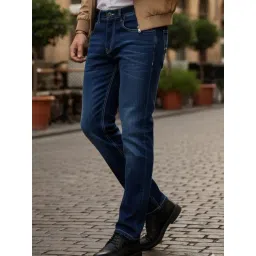 Rigo Blue Straight Fit Solid Jeans image 4