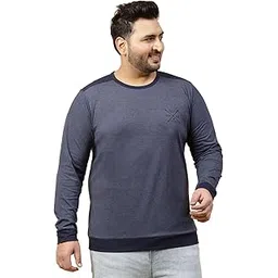 rigo Cotton Plus Size T-Shirts for Men | Full Sleeves Plus Size T-Shirt for Boys | Printed, Round Neck T-Shirt for Men | Casual T-Shirts for Men-picture-50