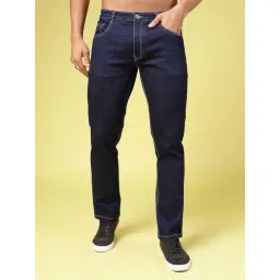 Rigo Dark Blue Slim Fit Lightly Washed Jeans-image-38