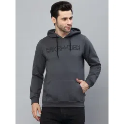 Rigo Dark Grey Full Sleeves Hooded Sweatshirt-picture-12