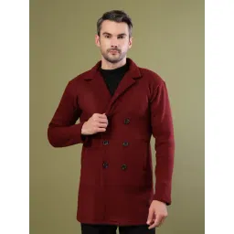 Rigo Dark Maroon Cotton Regular fit Coat-picture-34