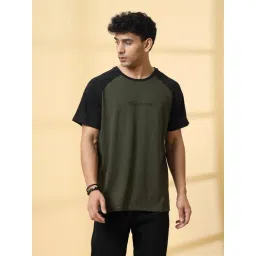 Rigo Green & Black Cotton Solid T-Shirt-picture-26
