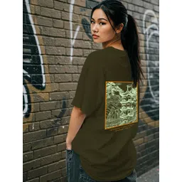 Rigo Green Graphic Printed Oversized Cotton T-Shirt-picture-34