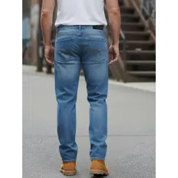 Rigo Light Blue Straight Fit Solid Jeans image 2