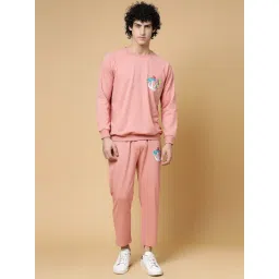 Rigo Light Pink Boxy Fit Graphic Print Oversized Sweatshirt & Trackpants Set-picture-24