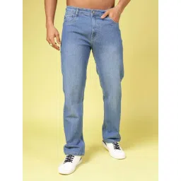 Rigo Medium Blue Straight Fit Lightly Washed Jeans-picture-15