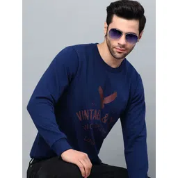 Rigo Men Blue Printed Fleece Sweatshirt-picture-10