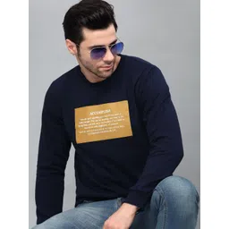 Rigo Men Blue Printed Round Neck Fleece  Sweatshirt-picture-14
