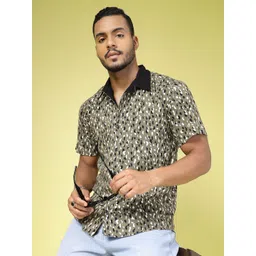 Rigo Men Comfort Slim Fit Micro Ditsy Printed Casual Shirt-picture-14