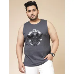 Rigo Men Dark Grey Printed Vest T-shirt Men Vest-picture-15