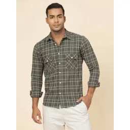 Rigo Men Green Checks Shirt-picture-19