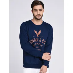Rigo Men Navy Blue & Pink Printed Sweatshirt-picture-18