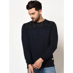 Rigo Men Navy Blue Solid Sweatshirt-picture-34