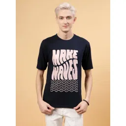 Rigo Men Navy Jersey Printed T-shirt-picture-11