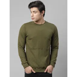 Rigo Men Olive Green Solid Sweatshirt-picture-36