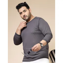 Rigo Men Plus Size Solid Round Neck Slim Fit T-shirt-picture-31