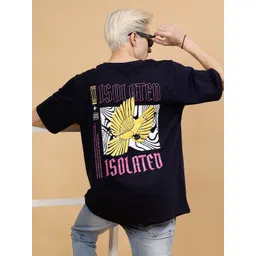 rigo Men Printed Round Neck Pure Cotton Blue T-Shirt-picture-12