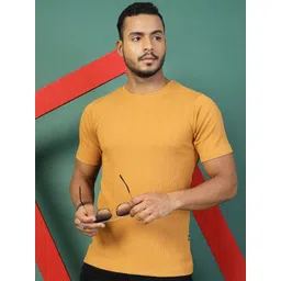 Rigo Men Self Design Round Neck Slim Fit T-shirt-picture-31