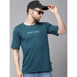 Rigo Men Typography Printed Drop-Shoulder Sleeves Cotton Oversized T-shirt-picture-35