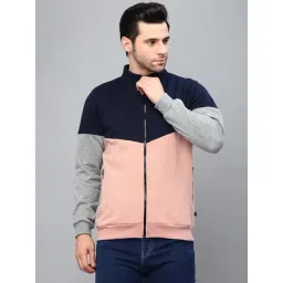 Rigo Pink & Navy High Neck Sweatshirt-picture-38