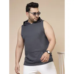 Rigo Plus Size Men Hooded Neck Cotton Slim Fit T-shirt-picture-42