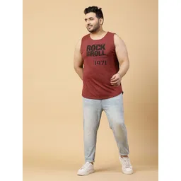 Rigo Plus Size Printed Cotton T-Shirt Vest-image-14