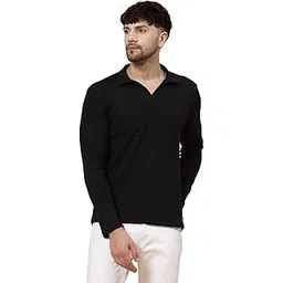 rigo Printed Casual T-Shirts for Men | Waffle Knit Solid T-Shirt for Men | Full Sleeves T-Shirts for Men-picture-12