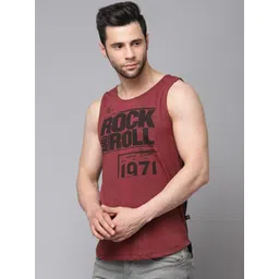 Rigo Printed Slim Fit Sleeveless Cotton Innerwear Gym Vest-picture-30