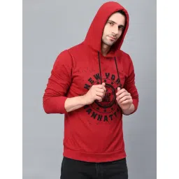 Rigo Red Full Sleeves Hooded Sweatshirt-picture-38