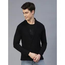 Rigo Shawl Collar Knitted Cotton Single-Breasted Blazer image 1