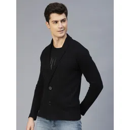 Rigo Shawl Collar Knitted Cotton Single-Breasted Blazer image 2