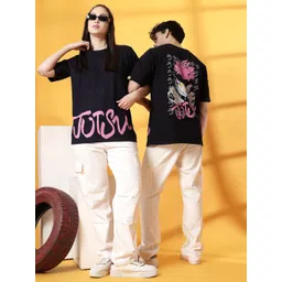 Rigo Unisex Graphic Printed Round Neck Cotton Oversized T-shirt-picture-21