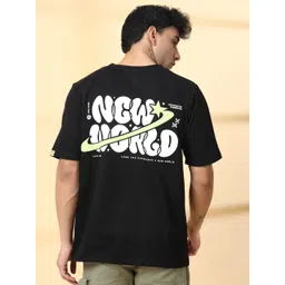 Rigo Unisex Typography Printed Drop-Shoulder Sleeves Pure Cotton T-shirt-picture-25