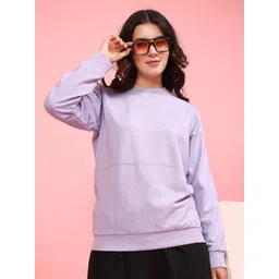 Rigo Women Solid Pullover Cotton Sweatshirt-image-45