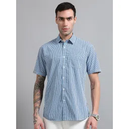 RIGS AND RAGS Men Premium Micro Checks Checked Casual Shirt-picture-17