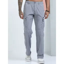 RIGS AND RAGS Men Smart Loose Fit Non Iron Cargos Trousers-picture-22