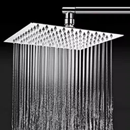 Rigwell Lifetime 12x12 Inch Square Stainless Steel Silver Wall Mount Shower Ultra Slim-picture-22