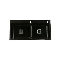 Rigwell Lifetime RL4520BLKTH 45x20x10 inch Stainless Steel Kitchen Sink-picture-10