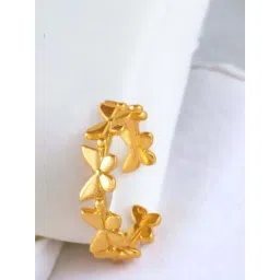 Rihi by P.C. Chandra Jewellers 925 Silver Gold Plated Butterfly Ring for Women & Girls-picture-12