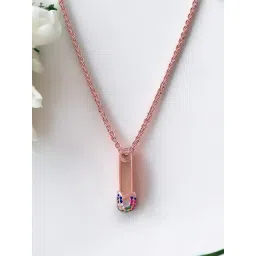 Rihi by P.C. Chandra Jewellers Rosegold Pin Style Chain Pendant For Women & Girls-picture-17