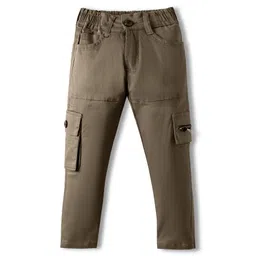 Rikidoos Cotton Woven Solid Cargo Pants - Khaki-picture-18