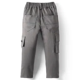 Rikidoos Cotton Woven Solid Cargo Pants - Light Grey image 2