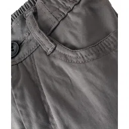Rikidoos Cotton Woven Solid Cargo Pants - Light Grey image 4