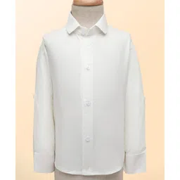 Rikidoos Full Sleeves Solid 3 Piece Party Suit With Bow Set - White & Sea Green image 2