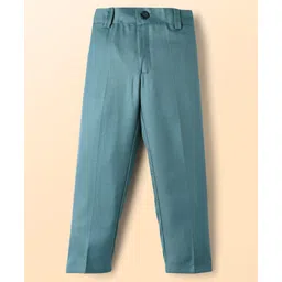 Rikidoos Full Sleeves Solid 3 Piece Party Suit With Bow Set - White & Sea Green image 5