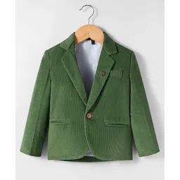 Rikidoos Full Sleeves Solid Blazer - Green-picture-19