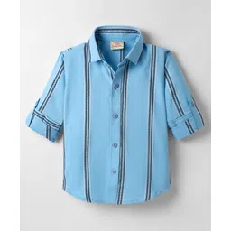 Rikidoos Full Sleeves Striped Shirt - Blue-picture-25