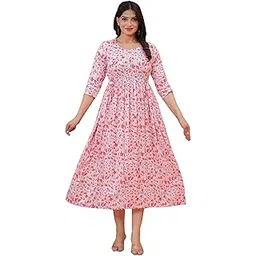 rilake Women's Printed Rayon Teal Blue Maternity Kurti-picture-18